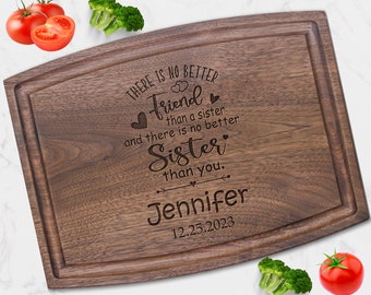 Proud Sister Gift from Brother Sister, There Is No Better Sister Than You. Personalized Cutting Board on Xmas Birthday Anniversary Wedding
