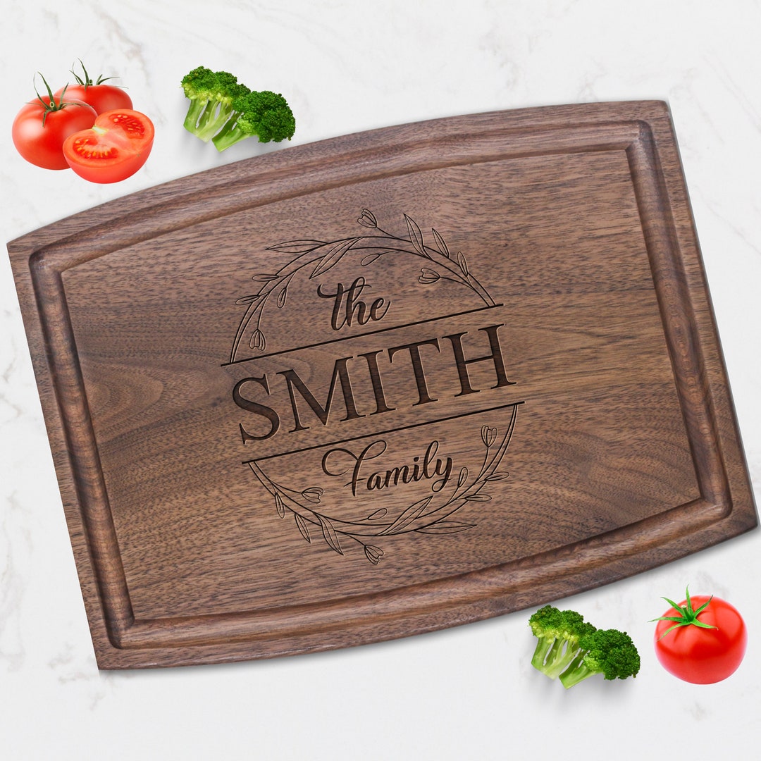 Personalized Family Name Wooden Cutting Board,housewarming Gift With