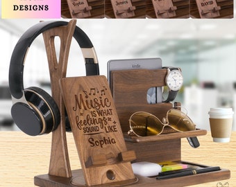 Custom Music Gift for Musicians, Music Lover, Music Birthday Gift for Him.Piano Lovers Gift Guitar Teacher. Unique Phone Stand with Rotating