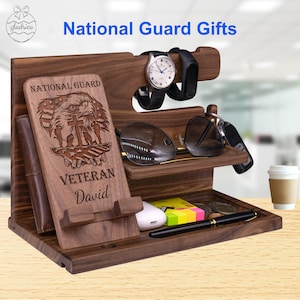 Personalized National Guard Gifts for Him Her on Birthday, Air National Guard Gift for Men. Air National Guard Phone Stand Gift for Air Army