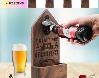 Architect Gifts for Architecture on Architect Party, Personalized Architect Gift for Architecture Day. Men Bottle Opener for Architecture