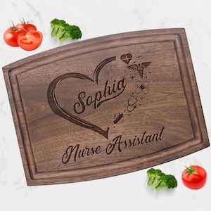 Nurse Gift for Women Personalized Cutting Board - Unique Gift for Dentist, Dental, Medical, Doctor, Physician on Mothers Day, Nurse Day