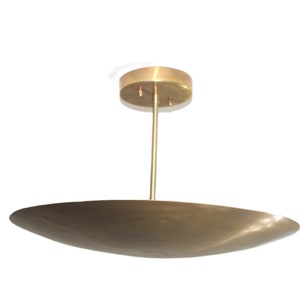 Brass Flush Mount Light - Vintage Sputnik Chandelier Lighting - Mid Century Stilnovo Pendant Ceiling Light - Home Decor Lamps