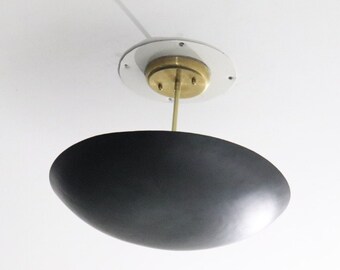 Handgemaakte messing verzonken plafondlamp - moderne kroonluchter uit het midden van de eeuw