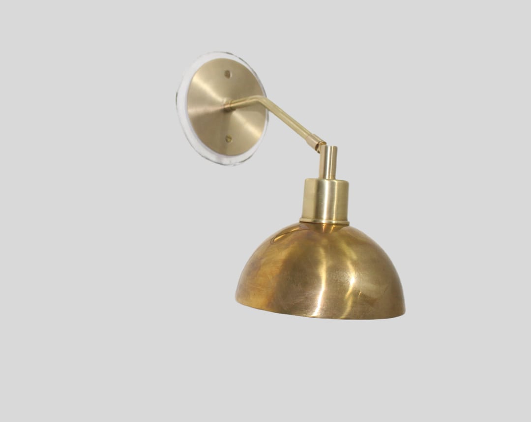 Raw Brass Wall Sconce Mid Century Wall Light Fixtures Beside Lightings