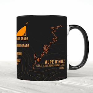 Alpe d'Huez Fahrradbecher Geschenk für Radfahrer Tour de France Mikrowellen-spülmaschinenfest 11 Unzen Alpe du Zwift