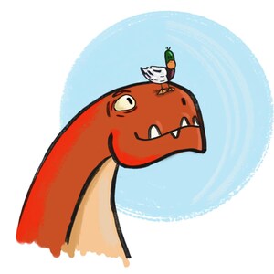 Dinosaur and Duck Printable Art