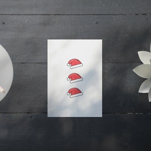 Postkarte – Weihnachtsmützen