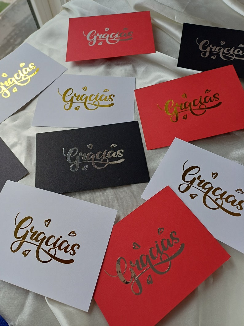 Bridesmaid Thank You Card/ Thank You Card in Spanish/ Wedding Card