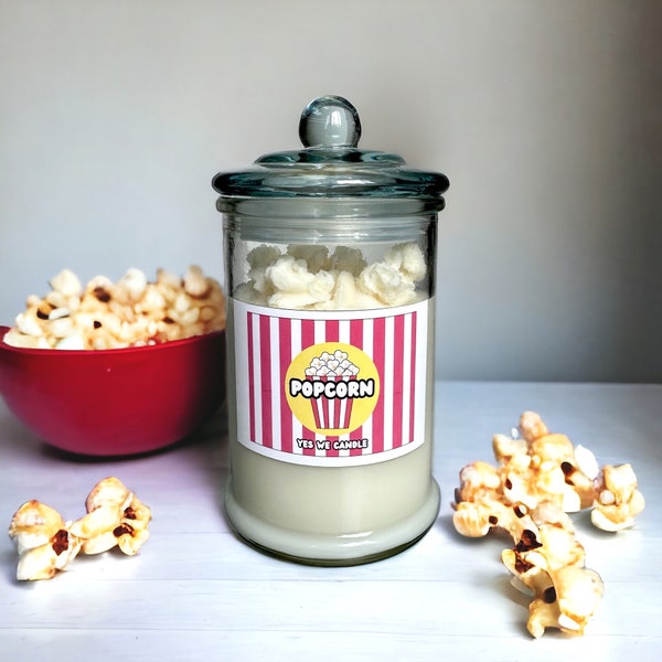 Popcorn Kerze / Duftkerze / Geschenk Kerze