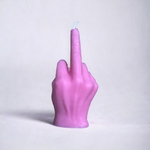 Middle Finger Candle / Soy Wax Candle / Sassy Candle Größe S in pink