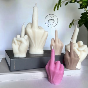 Middle Finger Candle / Soy Wax Candle / Sassy Candle image 2