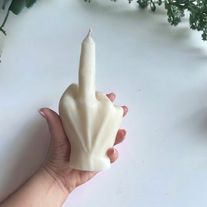 Middle Finger Candle / Soy Wax Candle / Sassy Candle XXLMittelfinger weiß