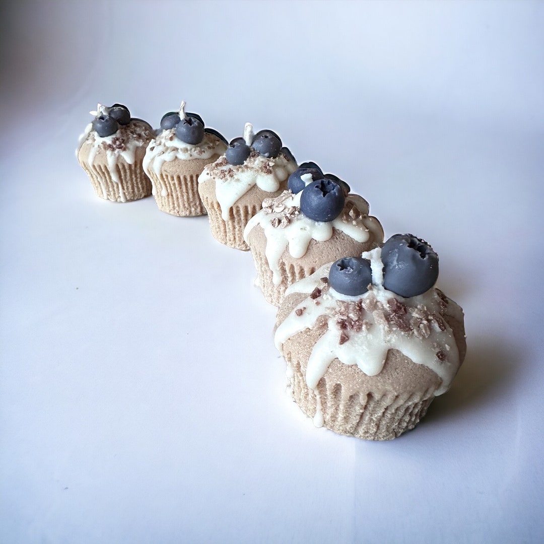 Duftkerze / Muffin Kerze / Blueberry Vanilla Muffin - Etsy.de