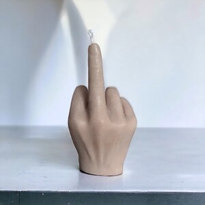 Middle Finger Candle / Soy Wax Candle / Sassy Candle Größe S in braun