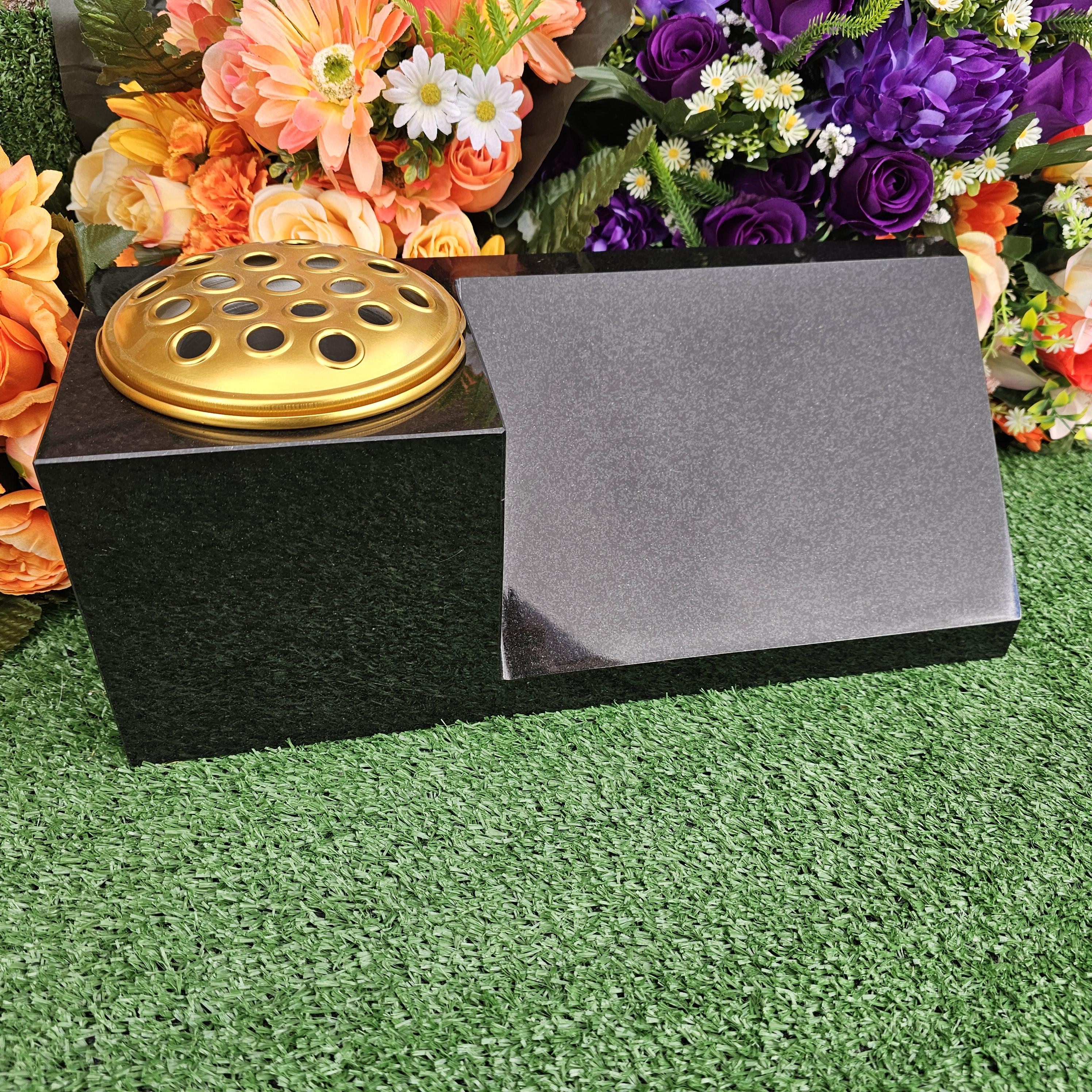 Personalised Granite Memorial Vase Grave Pot Flower Holder