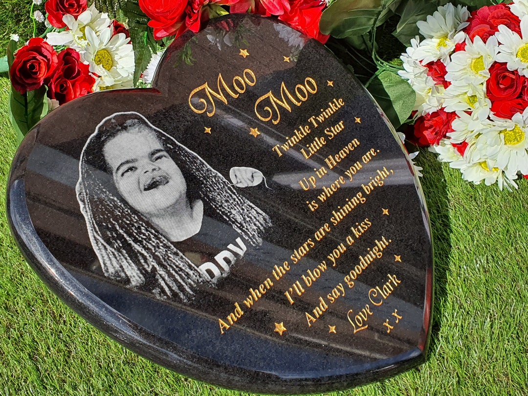 Personalised Granite Memorial Heart 15x15 Inches 2 Inches Etsy