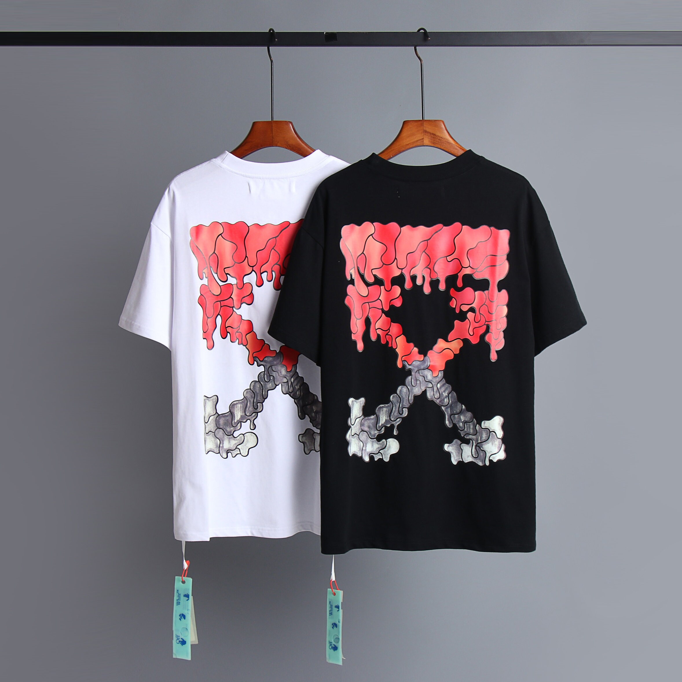 Off White Off-White Oil Painting Black T-Shirt Size XS