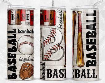 Baseball 20oz skinny tumbler png sublimation design download, Baseball tumbler wrap png, Baseball 20 oz tumbler designs, png download