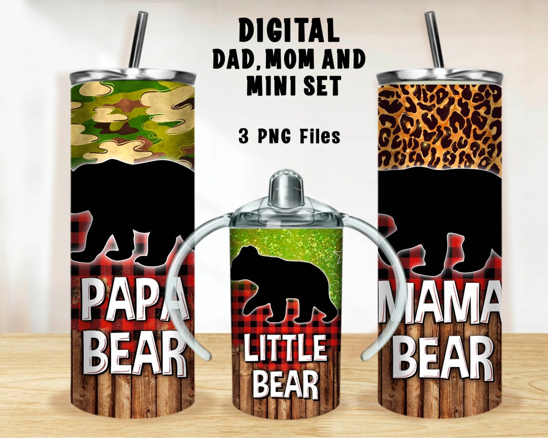 Cuddly Polar Bear Family Tumbler With Handle