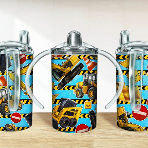 Construction vehicles with elements 12 oz sippy cup png, sippy cup designs,sippy cup wrap png,sippy cup designs downloads