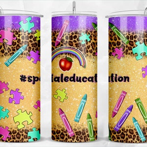 Special Education Teacher 20 oz skinny tumbler png, Teacher tumbler wrap png, Teacher 20 oz tumbler designs, tumbler png download