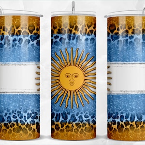 Argentina 20 oz skinny tumbler png sublimation design download, Argentina flag png, tumbler wrap png, 20 oz tumbler designs, download