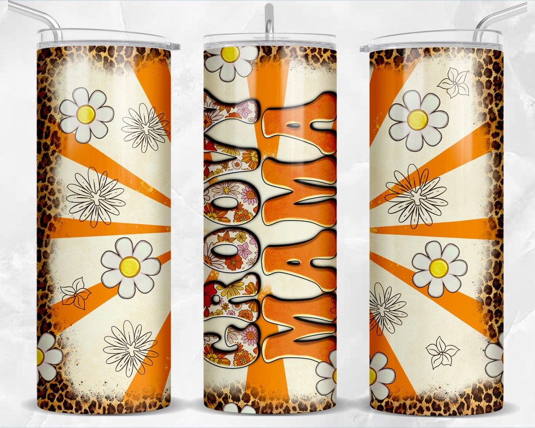Groovy Mama 20 Oz Skinny Tumbler Png Sublimation Design Download ...