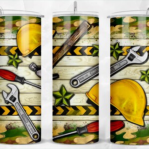Tools 20oz skinny tumbler png sublimation design download, camouflage tumbler png, mechanic tools png, sublimate designs download