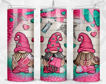 Nurse gnomies 20oz tumbler sublimation design download, gnomes png, Nurse png, Nursing png, Nurse life png, sublimate designs download