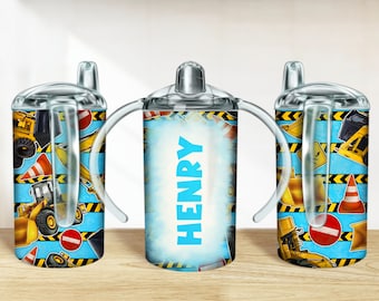 Tazza sippy png da 12 once, design western con tazze sippy, download di design per tazze sippy, veicoli da costruzione personalizzati
