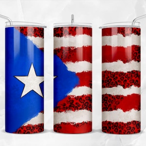 Puerto Rico flag 20 oz skinny tumbler png sublimation design download, Puerto Rico tumbler wrap png, 20 oz tumbler designs, png download