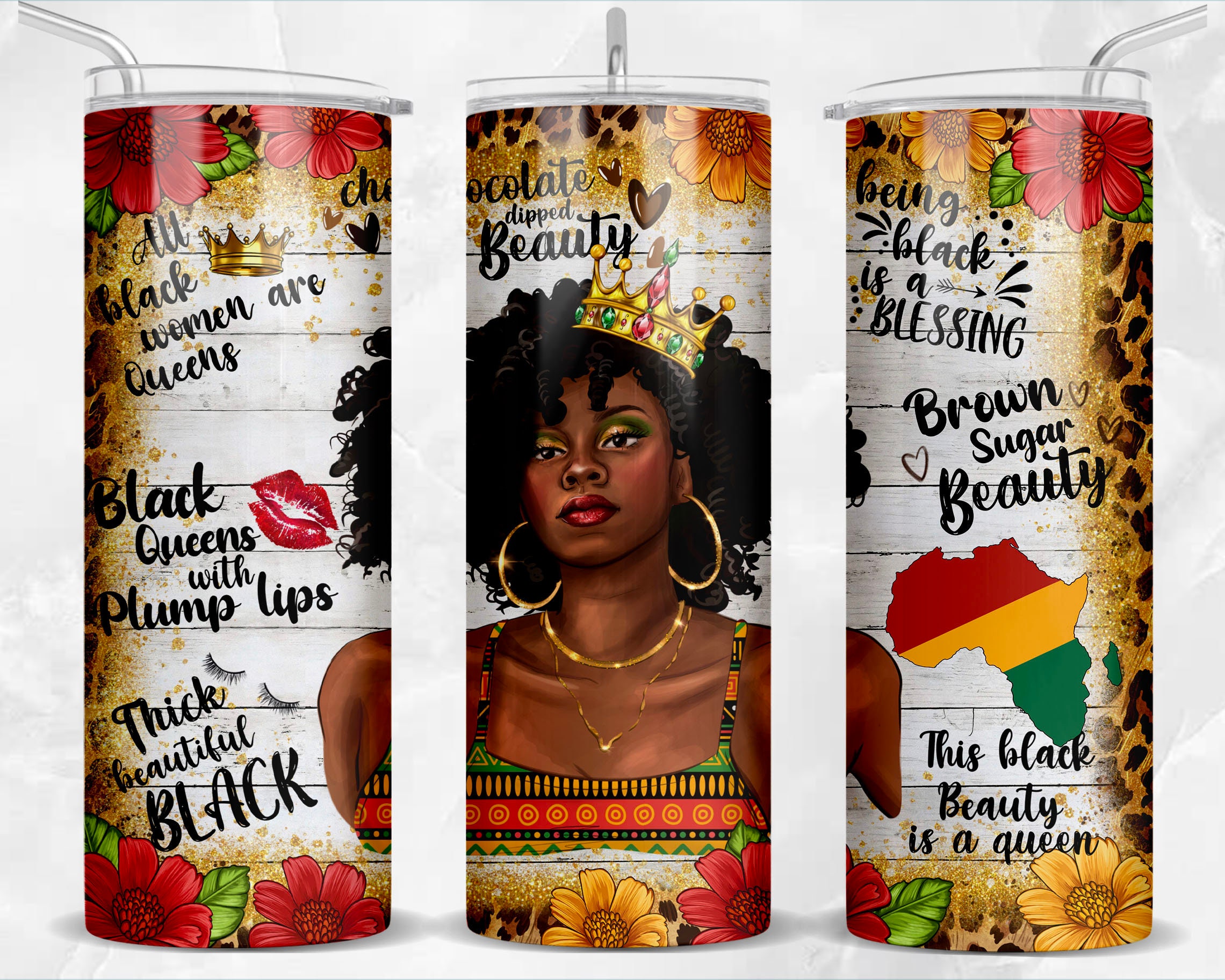Black Women - Personalized Black Women Tumbler Black Women And Coffee 20oz  Tumblers with Lid Gift for African American Afro Black Girl, Birthday Women  Day37541