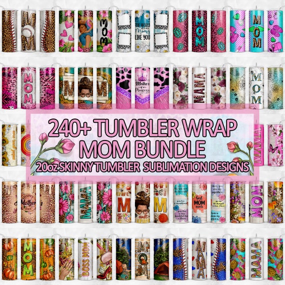 240+ Mom Tumbler Wrap Sublimation Designs, 20 oz Skinny Tumbler Bundle Wrap, Mom Design Tumbler Png, Mother's Day png, Sublimate Download