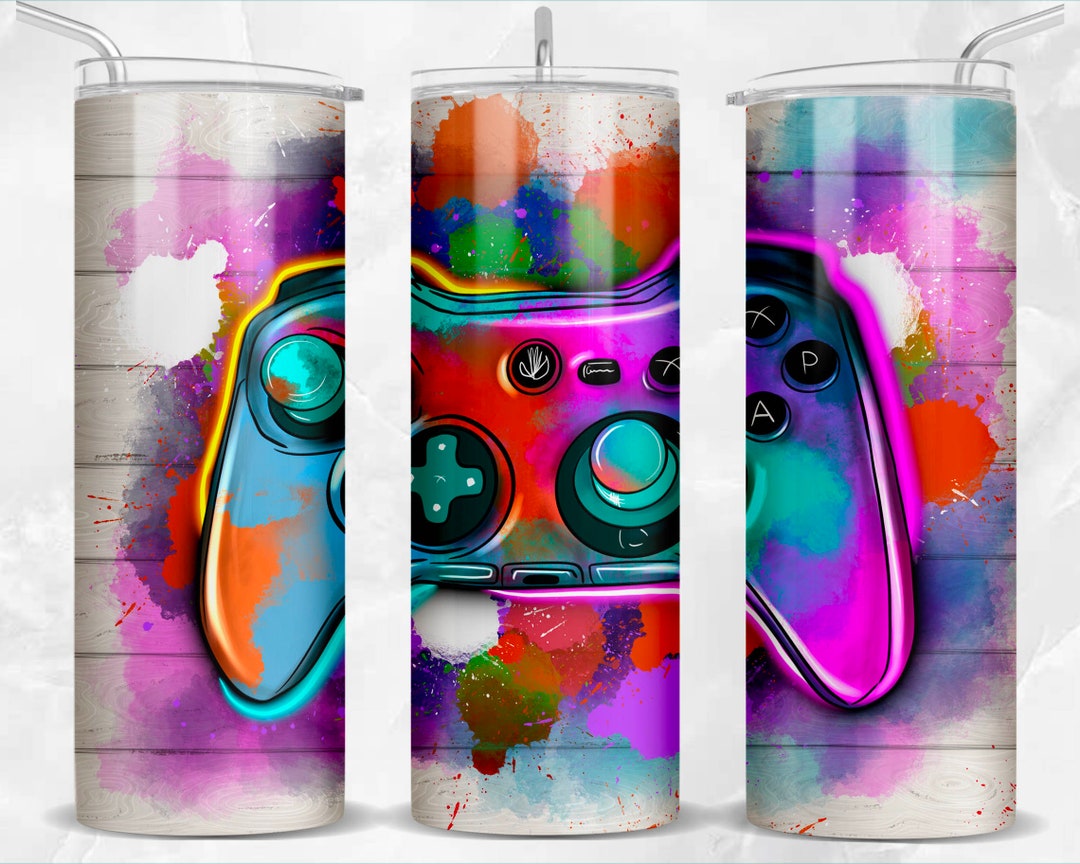 Gamer 20 Oz Skinny Tumbler Png, Gamer Tumbler Wrap Png, Gamer Png, Game ...