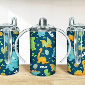 Cute dinosaur 12 oz sippy cup png sublimation design download, sippy cup designs, sippy cup wrap png,sippy cup sublimation designs downloads