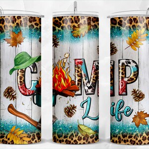Western camp life 20oz skinny tumbler png sublimation design download, western tumbler png, camping png, camp life png, sublimate download