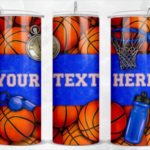 Personalized Basketball 20oz skinny tumbler png, sport tumbler wrap png, custom name tumbler png, Basketball tumbler png download