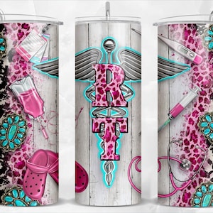 RT Respiratory Therapist 20 oz skinny tumbler png sublimation design download, tumbler wrap png, 20 oz tumbler designs, tumbler png download