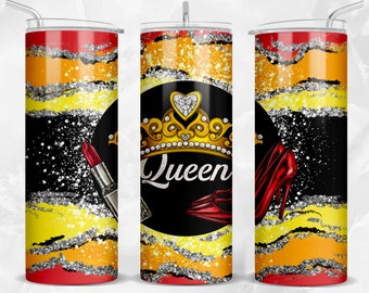 Queen 20 oz skinny tumbler png sublimation design download, tumbler wrap png sublimation design download, 20 oz tumbler designs, download