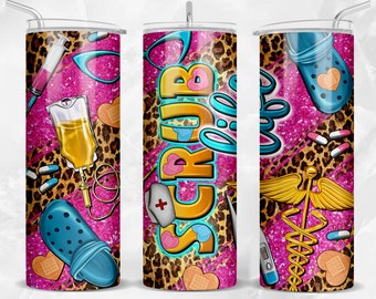 Scrub life 20oz skinny tumbler png sublimation design download, Nurse life png, western tumbler png, sublimate designs download