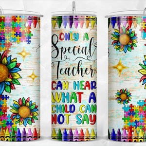 Teacher Affirmations 20 oz Skinny Tumbler Wrap Sublimation Tumbler, Bo –  Simply Perfect Designs