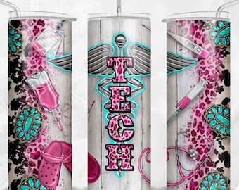 Nurse Tech 20 oz skinny tumbler png sublimation design download, tumbler wrap png, 20 oz tumbler designs, tumbler png download