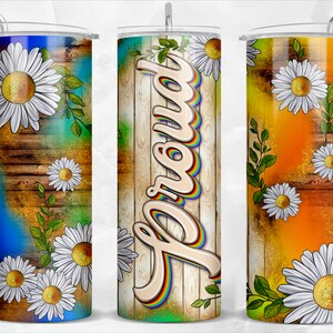 Proud 20oz skinny tumbler png sublimation design download, western tumbler png, LGBTQ+ png, pride png, sublimate designs download