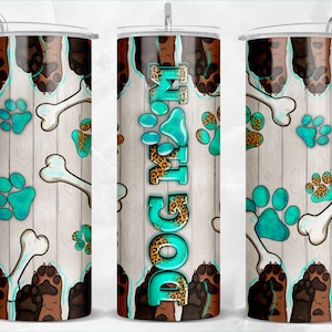 Dog mom 20oz skinny tumbler png sublimation design download, dog paws tumbler png, cute dog png, dog mom png, sublimate designs download