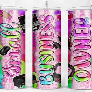 Kleinunternehmer 20 Unzen Skinny Tumbler PNG, Western Tumbler PNG, Small Business PNG, Boss Babe PNG, sublimieren Sie Designs Download