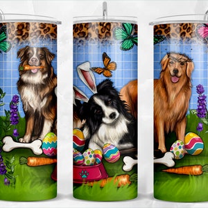 Gobelet maigre 20 oz chiens de Pâques téléchargement de conception de subliamation png, jour de Pâques png, animaux de Pâques png, téléchargement de conceptions de sublimation