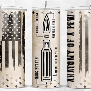 Anatomy of a pew 20 oz skinny tumbler png sublimation design download, USA tumbler wrap png, 20 oz tumbler designs, download