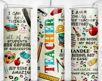 Teacher quotes 20 oz skinny tumbler png tumbler wrap png sublimation design download, 20 oz tumbler designs, Teacher tumbler png download