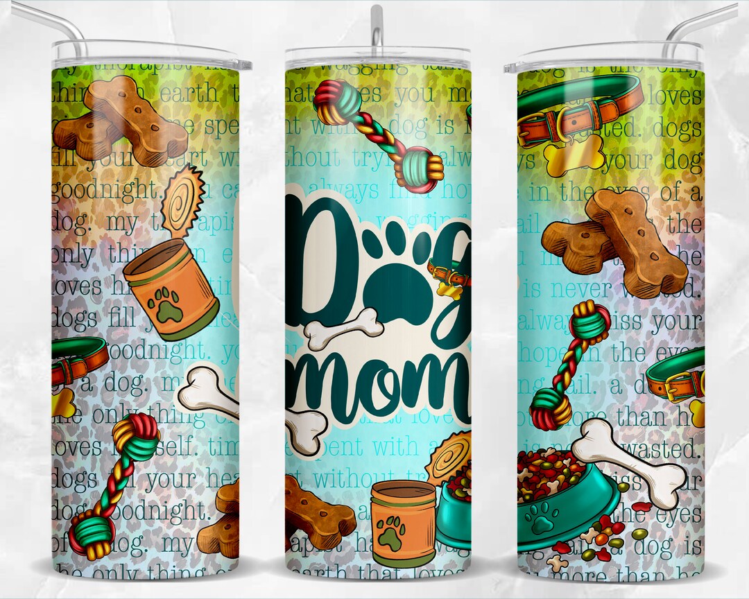 Dog Mom 20oz Skinny Tumbler Png Sublimation Design Download, Dog Mom ...